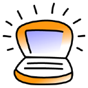 iBook Tangerine Icon, iBook Tangerine,eWorld X eHardware,System,