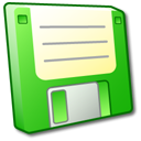 Floppy Disk Green Icon, Floppy Disk Green,iCandy Junior,System,