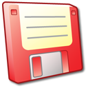 Floppy Disk Red Icon, Floppy Disk Red,iCandy Junior,System,