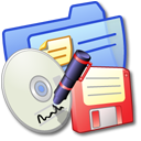 Folder Blue Backups Icon, Folder Blue Backups,iCandy Junior,System,