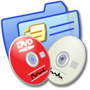 Folder Blue DVDR & CDR Icon, Folder Blue DVDR & CDR,iCandy Junior,System,