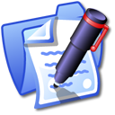 Folder Blue Documents Icon, Folder Blue Documents,iCandy Junior,System,