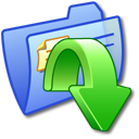 Folder Blue Downloads Icon, Folder Blue Downloads,iCandy Junior,System,