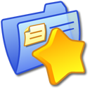 Folder Blue Favourites Icon, Folder Blue Favourites,iCandy Junior,System,