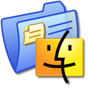 Folder Blue Mac Icon, Folder Blue Mac,iCandy Junior,System,
