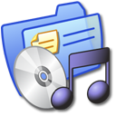 Folder Blue Music 1 Icon, Folder Blue Music 1,iCandy Junior,System,