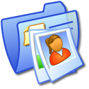 Folder Blue Pics 1 Icon, Folder Blue Pics 1,iCandy Junior,System,
