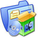 Folder Blue Software Mac Icon, Folder Blue Software Mac,iCandy Junior,System,