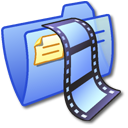Folder Blue Video 2 Icon, Folder Blue Video 2,iCandy Junior,System,