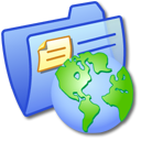 Folder Blue Web Icon, Folder Blue Web,iCandy Junior,System,