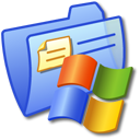 Folder Blue Windows Icon, Folder Blue Windows,iCandy Junior,System,