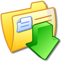 Folder Yellow Downloads 3 Icon, Folder Yellow Downloads 3,iCandy Junior,System,