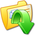 Folder Yellow Downloads Icon, Folder Yellow Downloads,iCandy Junior,System,