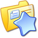 Folder Yellow Favourites Icon, Folder Yellow Favourites,iCandy Junior,System,