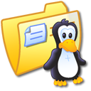 Folder Yellow Linux Icon, Folder Yellow Linux,iCandy Junior,System,