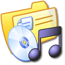 Folder Yellow Music 1 Icon, Folder Yellow Music 1,iCandy Junior,System,