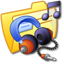 Folder Yellow Music 2 Icon, Folder Yellow Music 2,iCandy Junior,System,