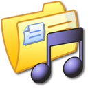 Folder Yellow Music 3 Icon, Folder Yellow Music 3,iCandy Junior,System,