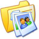 Folder Yellow Pics 1 Icon, Folder Yellow Pics 1,iCandy Junior,System,