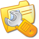 Folder Yellow Settings 1 Icon, Folder Yellow Settings 1,iCandy Junior,System,