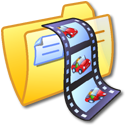 Folder Yellow Video 1 Icon, Folder Yellow Video 1,iCandy Junior,System,
