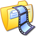 Folder Yellow Video 2 Icon, Folder Yellow Video 2,iCandy Junior,System,
