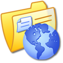 Folder Yellow Web Icon, Folder Yellow Web,iCandy Junior,System,