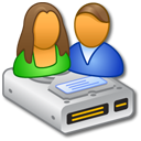 Hard Drive Users 1 Icon, Hard Drive Users 1,iCandy Junior,System,