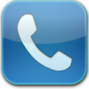 phone blue glow Icon, phone blue glow,nDroid,System