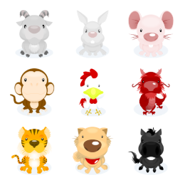 Delightful Zodiac Icons Set