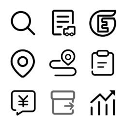 4PL Carrier Service  Icons Set