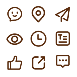 Anime - Style Social  Icons Set