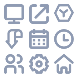 Backend System  Icons Set