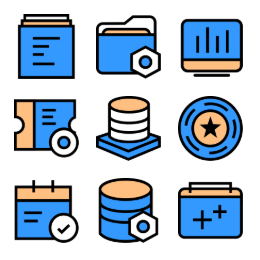 Billing System Function Buttons Icons Set