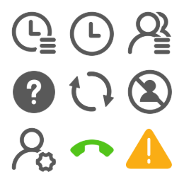 Call Center System  Icons Set