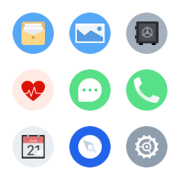 Circular Background  Icons Set