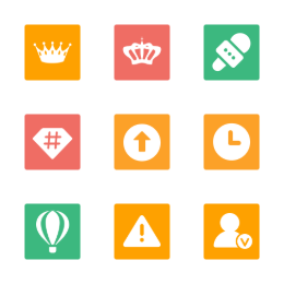 Colorful Weibo Feature  Icons Set