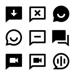 Communication Chat Symbols Icons Set