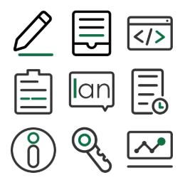Development & Management  Icons Set