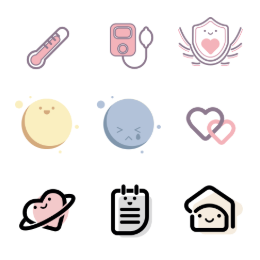 Duo - Color Maternity  Icons Set