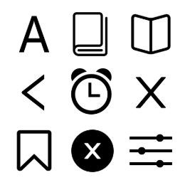 E - Book Function  Icons Set