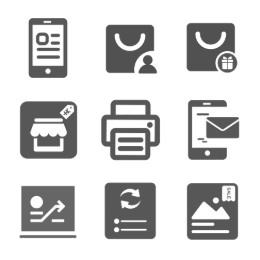 E - commerce Management Icons (Monochrome) Icons Set