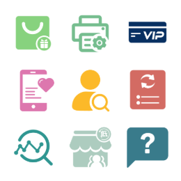 E - commerce Management  Icons Set
