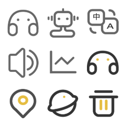 English App Linear  Icons Set