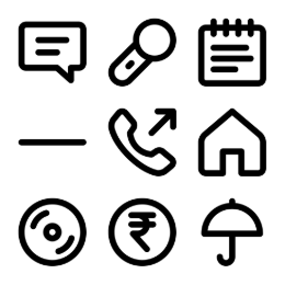 EVM App Functional  Icons Set