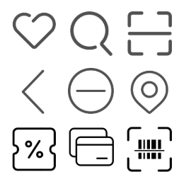 Financial & Shopping  Icons Set