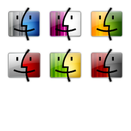 Finder colors Icons Set