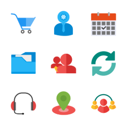 Flat Multicolor Admin  Icons Set