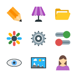 Flat Web Interface  Icons Set