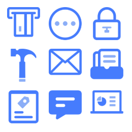 Gas Management System  Icons Set